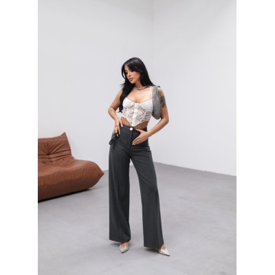 Yüksek Bel Straight Fit Palazzo Pantolon Yüksek Bel Straight Fit Palazzo Pantolon