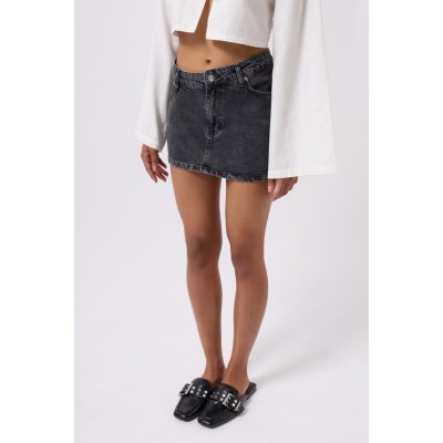 Asimetrik Bel Denim Mini Etek Asimetrik Bel Denim Mini Etek