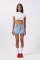 Asimetrik Bel Denim Mini Etek Asimetrik Bel Denim Mini Etek