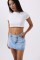 Asimetrik Bel Denim Mini Etek Asimetrik Bel Denim Mini Etek