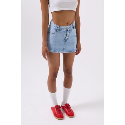 Asimetrik Bel Denim Mini Etek Asimetrik Bel Denim Mini Etek