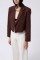 Crop Keten Blazer Ceket Crop Keten Blazer Ceket