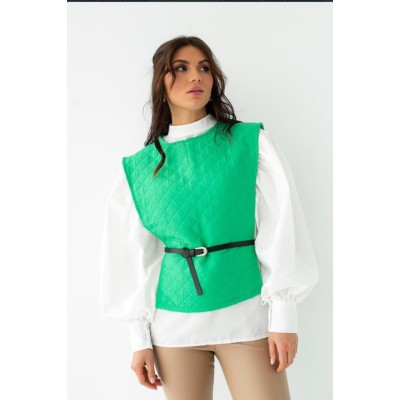 Yeşil Kemerli Gömlek Ve Panço Takım Yeşil Kemerli Gömlek Ve Panço Takım