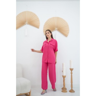 Fuşya Gömlek Ve Pantolon Takım Fuşya Gömlek Ve Pantolon Takım
