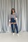 Mavi Askılı İki Parça Jeans Pantolon Mavi Askılı İki Parça Jeans Pantolon