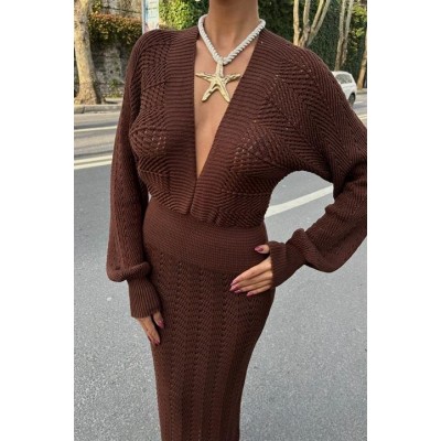 Laura Derin Dekolte Kroşe Elbise 2712-0025 Laura Derin Dekolte Kroşe Elbise 2712-0025