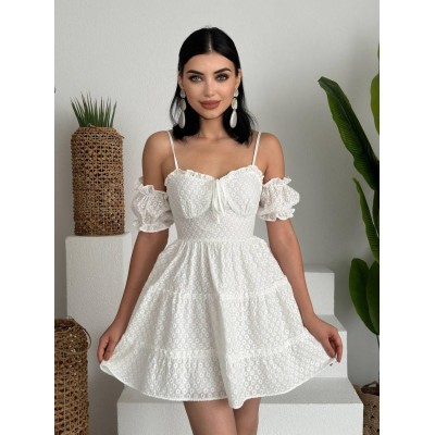 Lucca Kolu Lastikli Mini Elbise Lucca Kolu Lastikli Mini Elbise