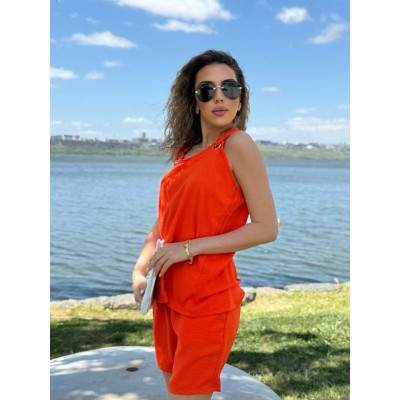 Kadın Kolsuz V Yaka Kuş Gözü Detay Bluz Short Aerobin Ikili Takım Kadın Kolsuz V Yaka Kuş Gözü Detay Bluz Short Aerobin Ikili Takım