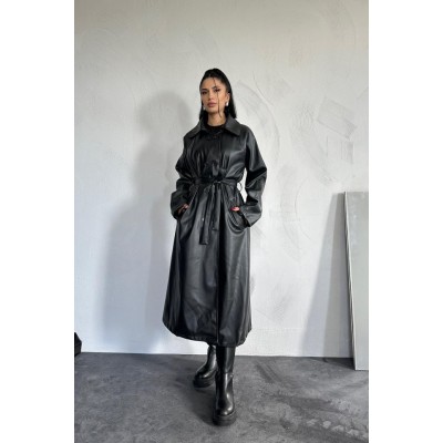 Siyah Reglan Kol Trençkot Siyah Reglan Kol Trençkot