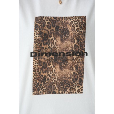 Leopar Baskı T-Shirt - Krem Leopar Baskı T-Shirt - Krem
