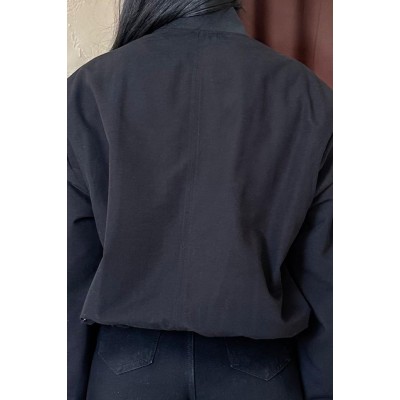 Siyah Parçalı Bomber Ceket Siyah Parçalı Bomber Ceket