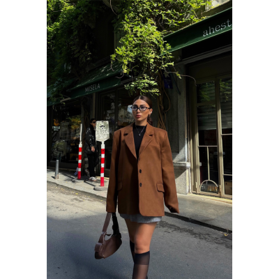 SÜET BLAZER CEKET 3 DÜĞME - Taba SÜET BLAZER CEKET 3 DÜĞME - Taba