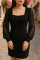 Kadın Kare Yaka Kolları Tül Sandy Kumaş Fırsat ürün Mini Siyah Elbise Kadın Kare Yaka Kolları Tül Sandy Kumaş Fırsat ürün Mini Siyah Elbise