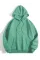 Erkek Düz Kapüşonlu Sweat - Mint Yeşili