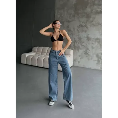 Palazzo Jeans Pantalon - Mavi Palazzo Jeans Pantalon - Mavi