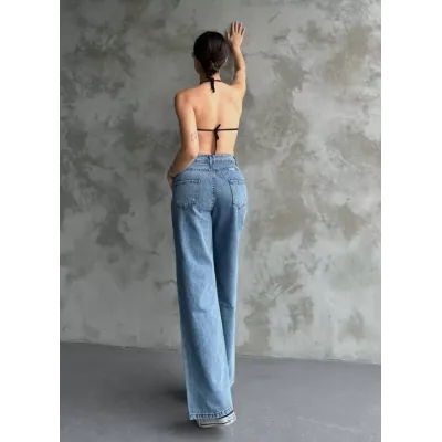 Palazzo Jeans Pantalon - Mavi Palazzo Jeans Pantalon - Mavi