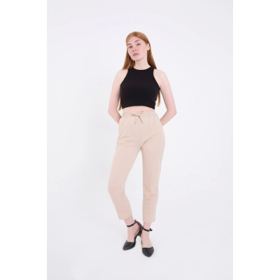 Tam Kalıp Basic Eşofman Pantolon - Bej Tam Kalıp Basic Eşofman Pantolon - Bej