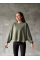 Osy Modal Yumuşak Dokulu Kumaş Bisiklet Yaka Oversize Sweatshirt - Haki Osy Modal Yumuşak Dokulu Kumaş Bisiklet Yaka Oversize Sweatshirt - Haki