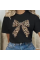 Baskılı Oversize Bisiklet Yaka T-shirt - Siyah Baskılı Oversize Bisiklet Yaka T-shirt - Siyah
