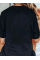 Baskılı Oversize Bisiklet Yaka T-shirt - Siyah Baskılı Oversize Bisiklet Yaka T-shirt - Siyah