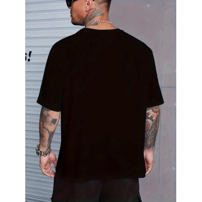 Sporda Günlük Hayata Giyilebilir GYM Baskılı Oversize Bisiklet Yaka Erkek T-shirt - Siyah Sporda Günlük Hayata Giyilebilir GYM Baskılı Oversize Bisiklet Yaka Erkek T-shirt - Siyah