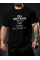 Baskılı Oversize Bisiklet Yaka T-shirt - Siyah
