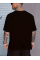 Baskılı Oversize Bisiklet Yaka T-shirt - Siyah