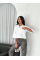 Crop Yakalı Gömlek Üç Çeyrek Sleeve Kol - Beyaz Crop Yakalı Gömlek Üç Çeyrek Sleeve Kol - Beyaz