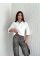 Crop Yakalı Gömlek Üç Çeyrek Sleeve Kol - Beyaz Crop Yakalı Gömlek Üç Çeyrek Sleeve Kol - Beyaz