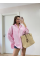 Yakalı Yandan Yırtmaçlı Gömlek - Pembe Yakalı Yandan Yırtmaçlı Gömlek - Pembe