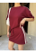 Osy Modal Yumuşak Dokulu Kumaş Parçalı Bisiklet Yaka T-shirt Mini Şortlu Etek İkili Takım -Bordo Osy Modal Yumuşak Dokulu Kumaş Parçalı Bisiklet Yaka T-shirt Mini Şortlu Etek İkili Takım -Bordo