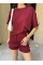 Osy Modal Yumuşak Dokulu Kumaş Parçalı Bisiklet Yaka T-shirt Mini Şortlu Etek İkili Takım -Bordo Osy Modal Yumuşak Dokulu Kumaş Parçalı Bisiklet Yaka T-shirt Mini Şortlu Etek İkili Takım -Bordo